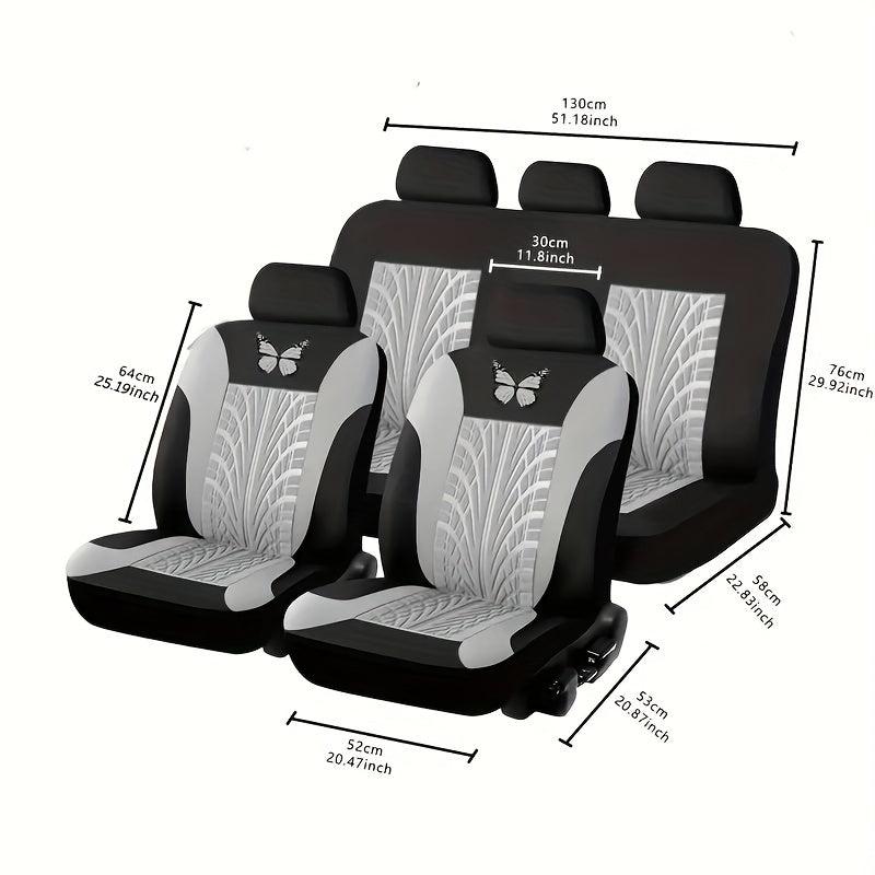 9-Piece Red Butterfly Car Seat Set for Ultimate Comfort