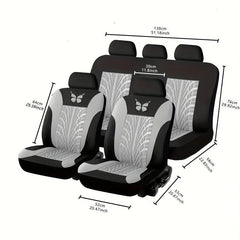 9-Piece Red Butterfly Car Seat Set for Ultimate Comfort
