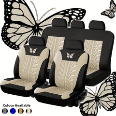 9-Piece Red Butterfly Car Seat Set for Ultimate Comfort