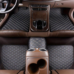 5pcs Waterproof Leather Car Floor Mats Set Auto Rugs Interior Accessories