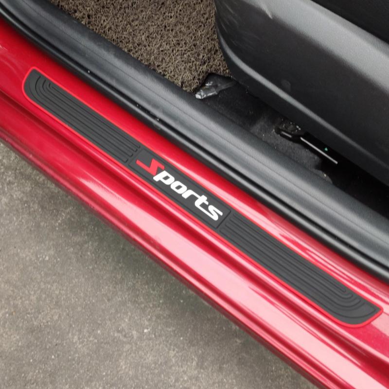4pcs Universal Rubber Door Sill Protector Set