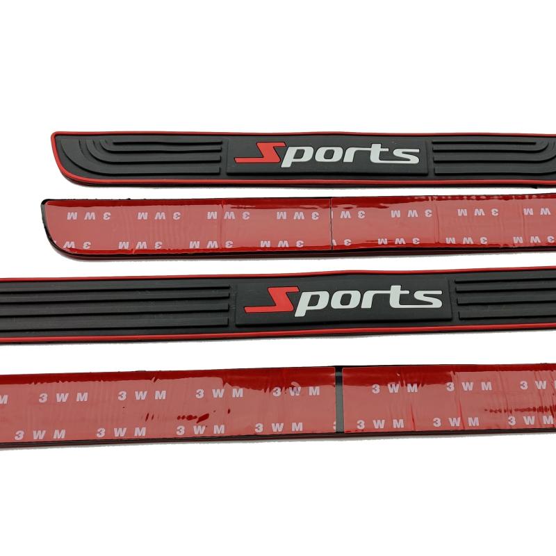 4pcs Universal Rubber Door Sill Protector Set