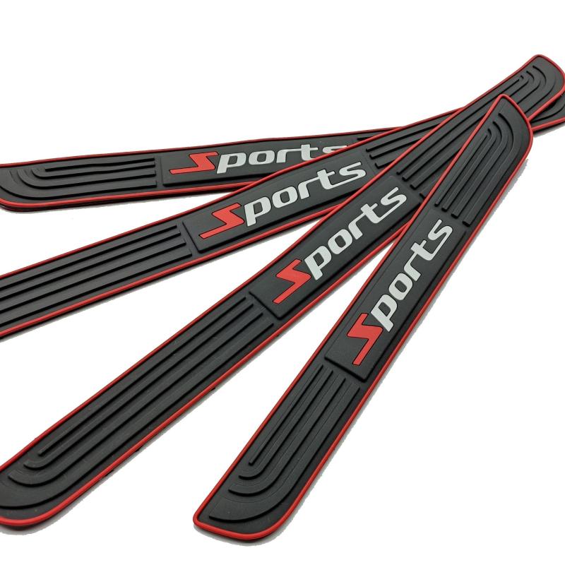 4pcs Universal Rubber Door Sill Protector Set
