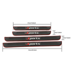 4pcs Universal Rubber Door Sill Protector Set