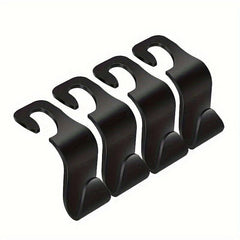 2pcs Car Hook Rear Hidden Stickable Car 7-shaped Hook Auto Back Seat Organizer