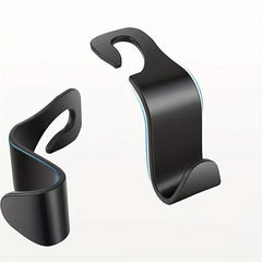 2pcs Car Hook Rear Hidden Stickable Car 7-shaped Hook Auto Back Seat Organizer