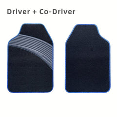 2pcs Universal Car Floor Mats SPORT Non-slip Easy To Clean for Most Car Models
