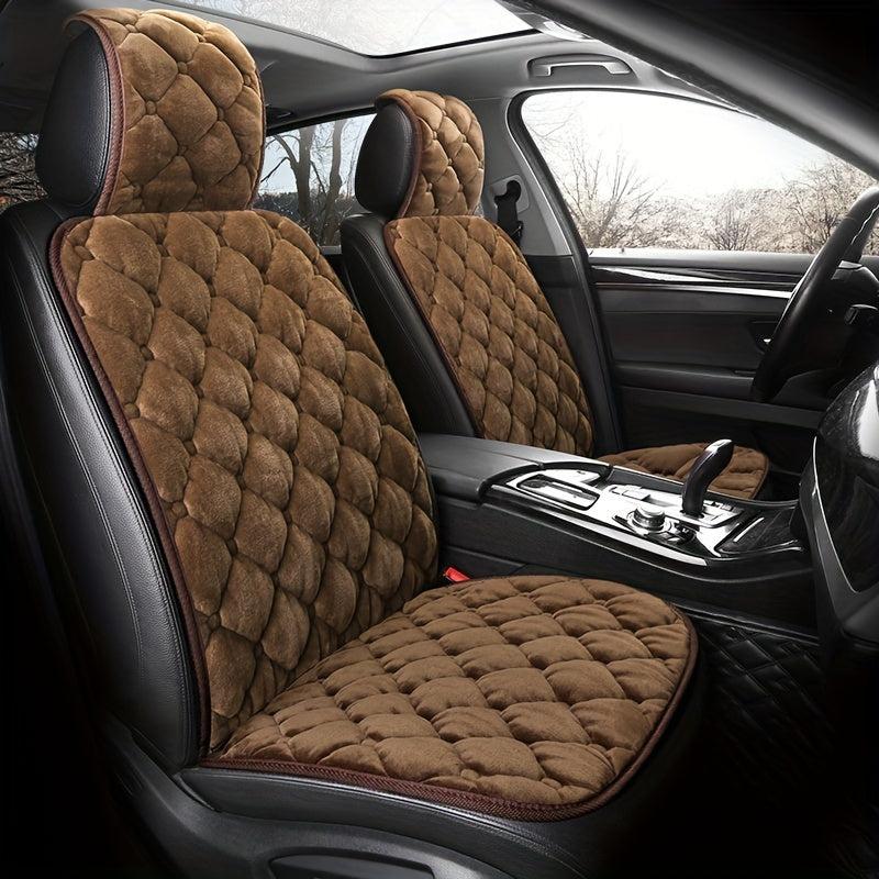 Winter Thickened Car Seat Cushion Plush Fur Warm Car Mat Single Seat Cover