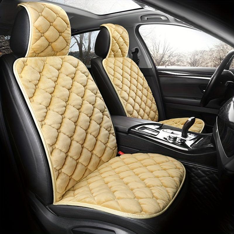 Winter Thickened Car Seat Cushion Plush Fur Warm Car Mat Single Seat Cover
