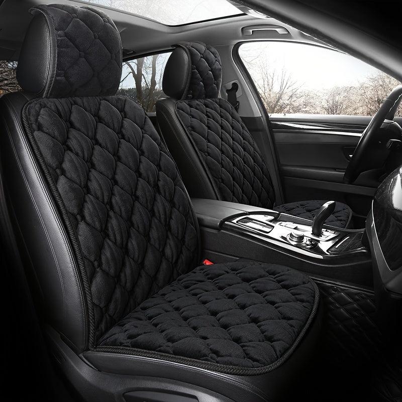 Winter Thickened Car Seat Cushion Plush Fur Warm Car Mat Single Seat Cover