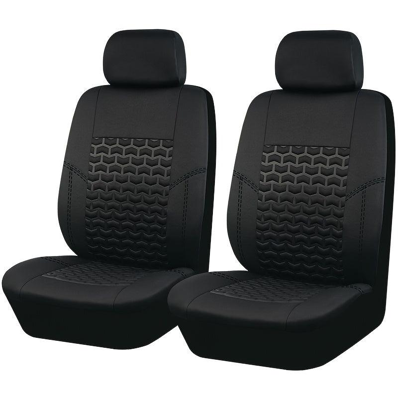 Universal Polyester Car Seat Covers in Gray, Tan & Red