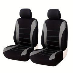Polyester Car Seat Covers Front Pairs Gray Tan Red Car Seat Cushion