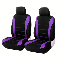 Polyester Car Seat Covers Front Pairs Gray Tan Red Car Seat Cushion