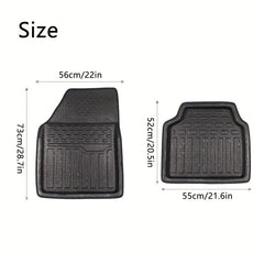 2pcs Car Universal Floor Mats All Seasons Non-slip Waterproof