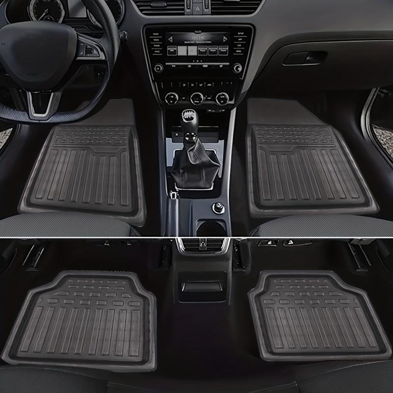 2pcs Car Universal Floor Mats All Seasons Non-slip Waterproof