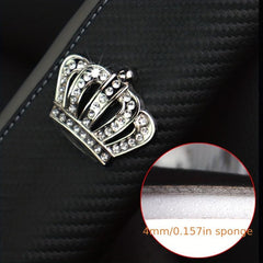 Car Seat Belt Shoulder Cover PU Leather Carbon Fiber Artificial Diamond Crown