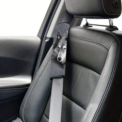 Big Gray Wolf Print Car Shoulder Protector