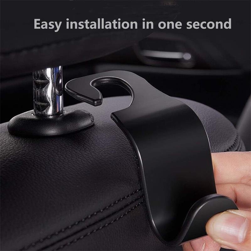 4pcs Car Headrest Hook Storage Hanger Car Back Seat Organizer Holder