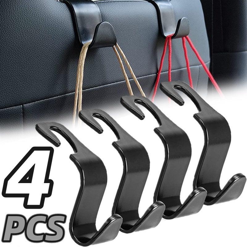 4pcs Car Headrest Hook Storage Hanger Car Back Seat Organizer Holder