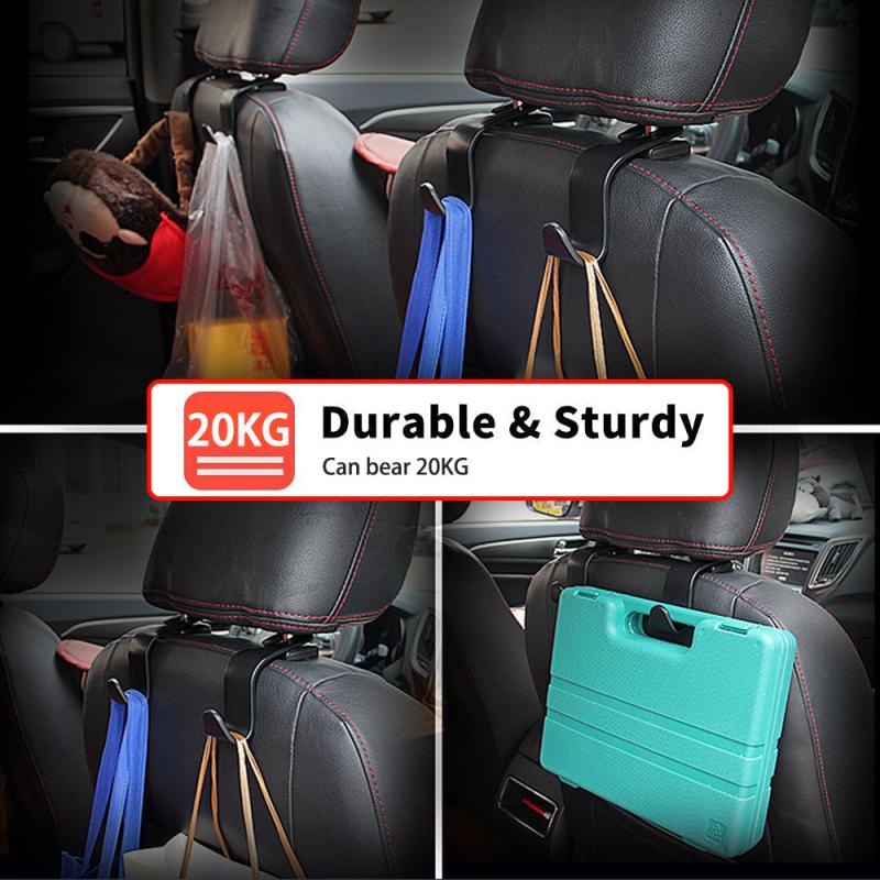 2PCS Auto Seat Headrest Hook Storage Hanger Car Back Seat Organizer Holder