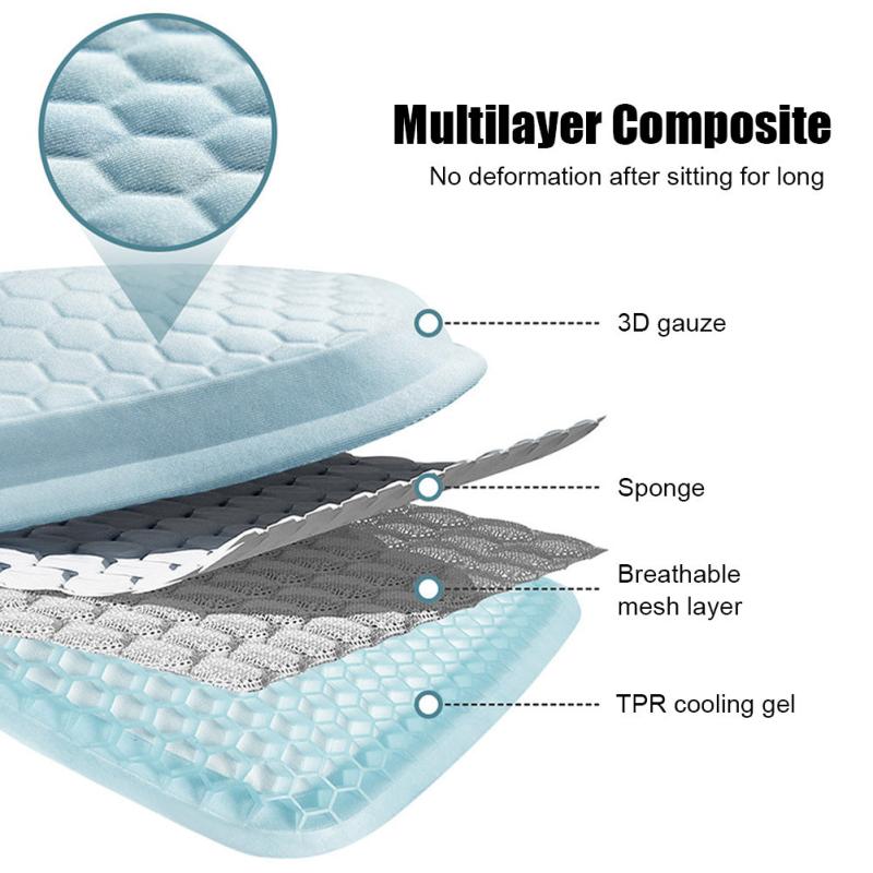 Stay Cool This Summer with Car Honeycomb Ice Gel Cushion