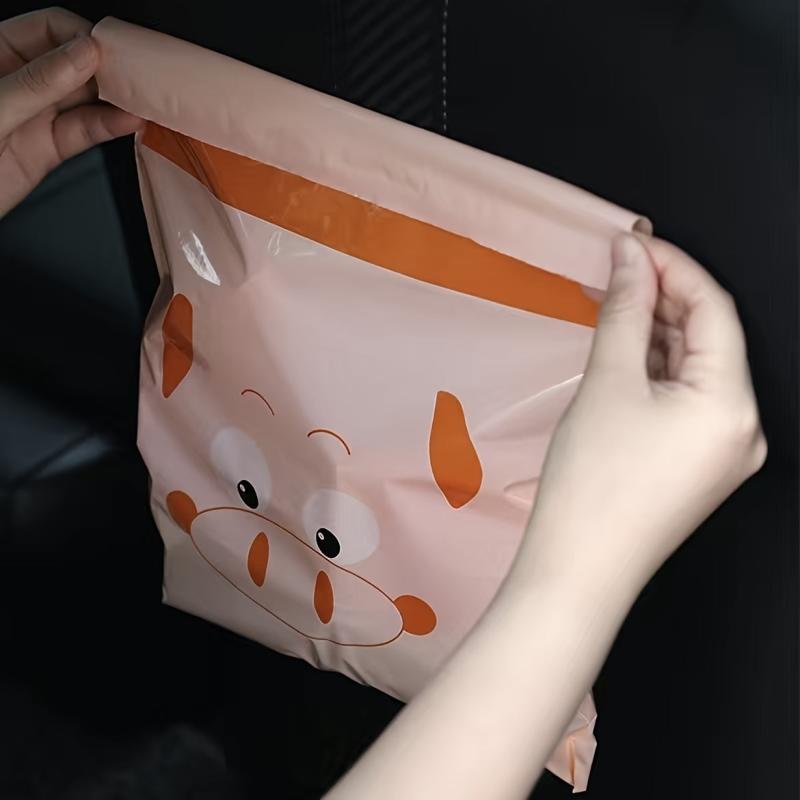 15pcs Sticky Plastic Storage Bag Car Garbage Bag Desktop Cleaning Bag Kitchen