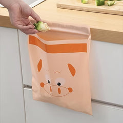 15pcs Sticky Plastic Storage Bag Car Garbage Bag Desktop Cleaning Bag Kitchen
