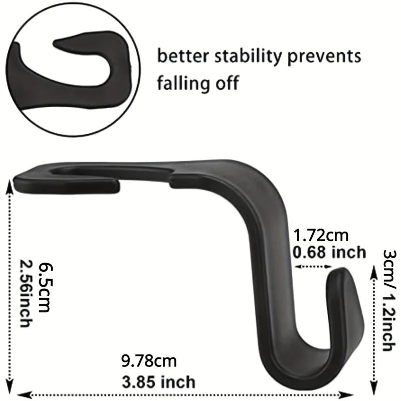 Car Seat Headrest Hook Auto Seat Hook Hangers Storage Organizer 4 Pack