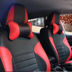 Car Headrest PU Leather Neck Pillow Soft Seat Rest Cushion