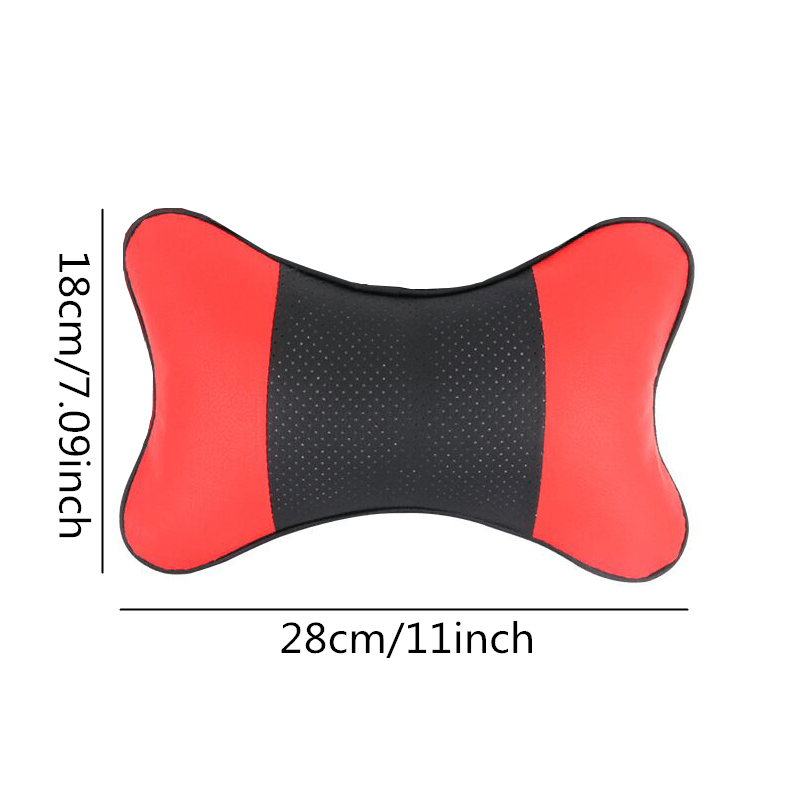 Car Headrest PU Leather Neck Pillow Soft Seat Rest Cushion