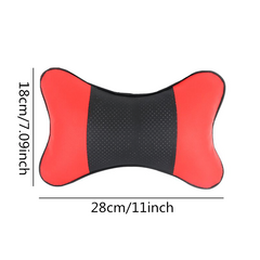 Car Headrest PU Leather Neck Pillow Soft Seat Rest Cushion