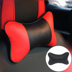 Car Headrest PU Leather Neck Pillow Soft Seat Rest Cushion