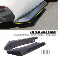 2pcs Universal Car Rear Wrap Corner Small Modified Rear Spoiler Front Rear Lip