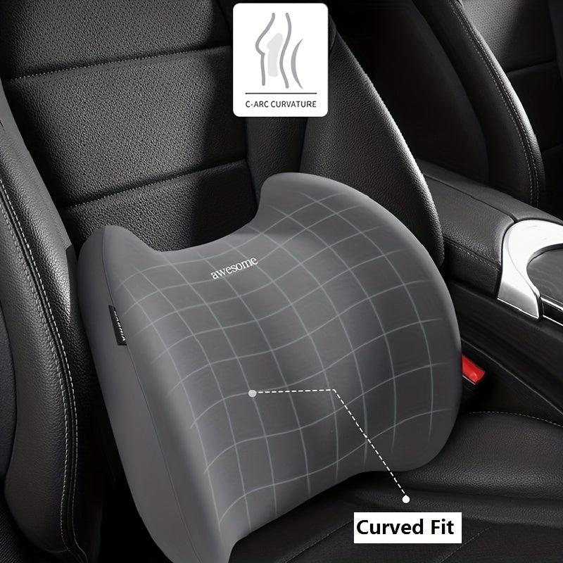 Car Headrest Memory Foam Support Cushion Universal Comfortable Lumbar Pillow