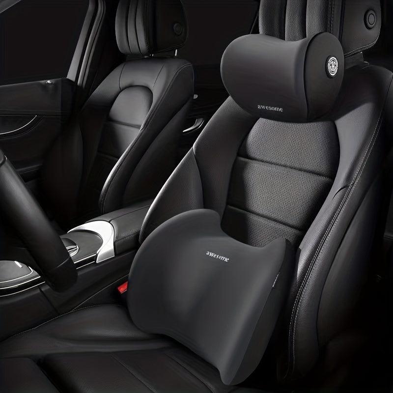 Car Headrest Memory Foam Support Cushion Universal Comfortable Lumbar Pillow