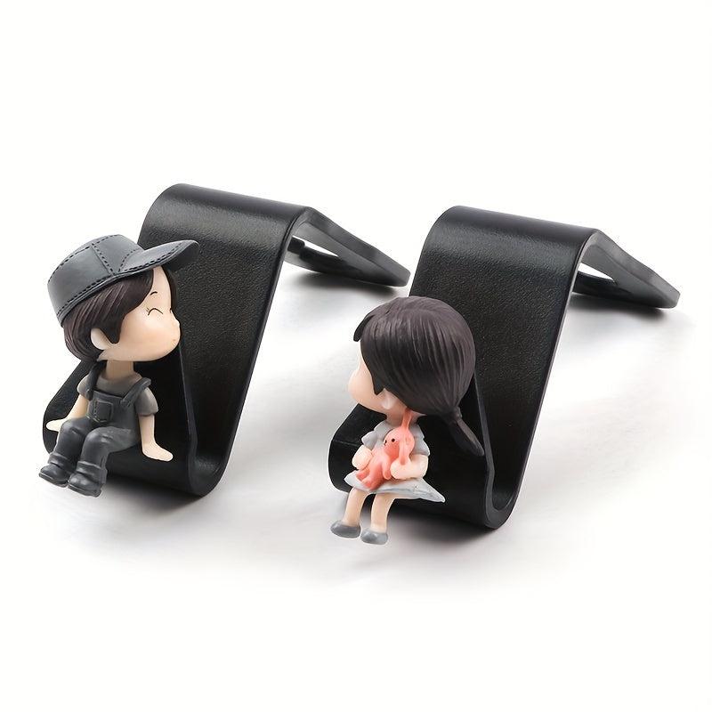 2pcs Car Hooks Car Seat Back Holder Multifunctional Couple Hooks