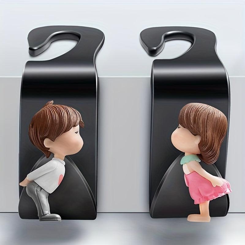 2pcs Car Hooks Car Seat Back Holder Multifunctional Couple Hooks