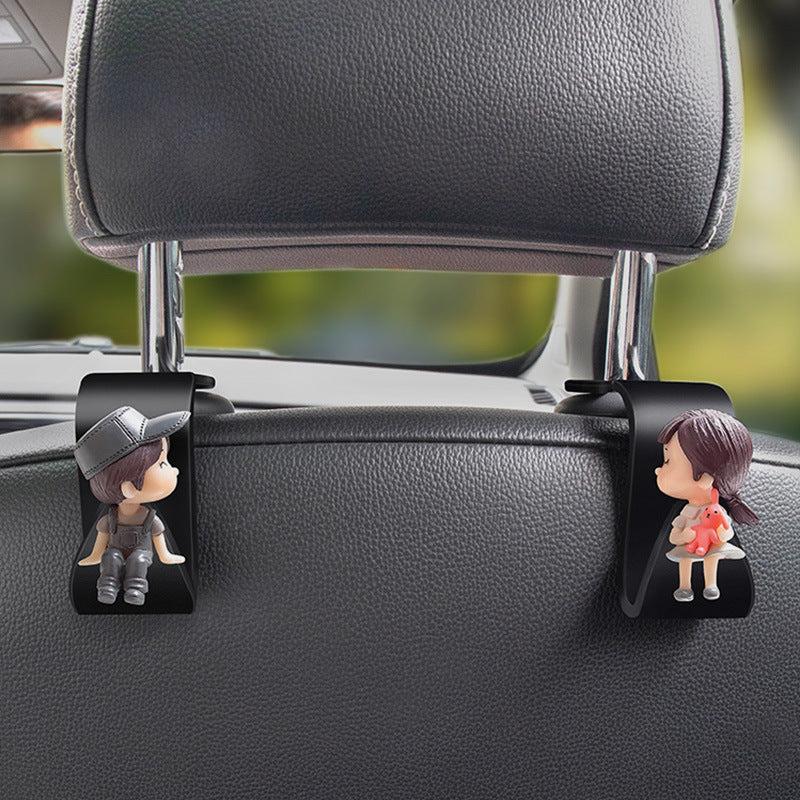 2pcs Car Hooks Car Seat Back Holder Multifunctional Couple Hooks