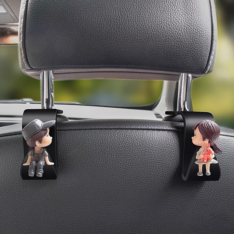 2pcs Car Hooks Car Seat Back Holder Multifunctional Couple Hooks