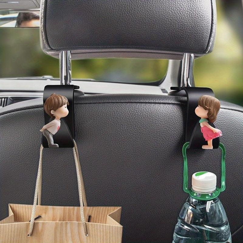 2pcs Car Hooks Car Seat Back Holder Multifunctional Couple Hooks