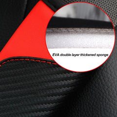 Carbon Fiber Faux Leather Seat Belt Pad Holder