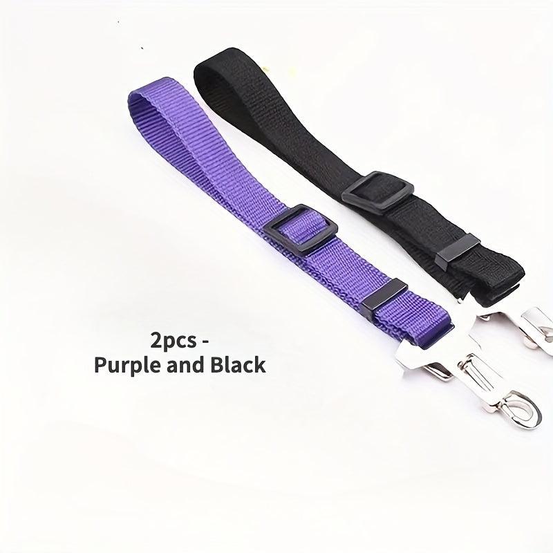 4pcs Car Mounted Pet Traction Rope & Safety Belt