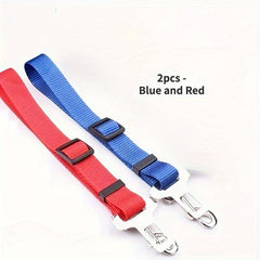 4pcs Car Mounted Pet Traction Rope & Safety Belt