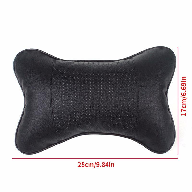 2pcs Car Microfiber Faux Leather Neck Pillow