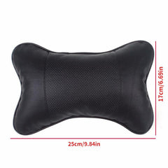 2pcs Car Microfiber Faux Leather Neck Pillow