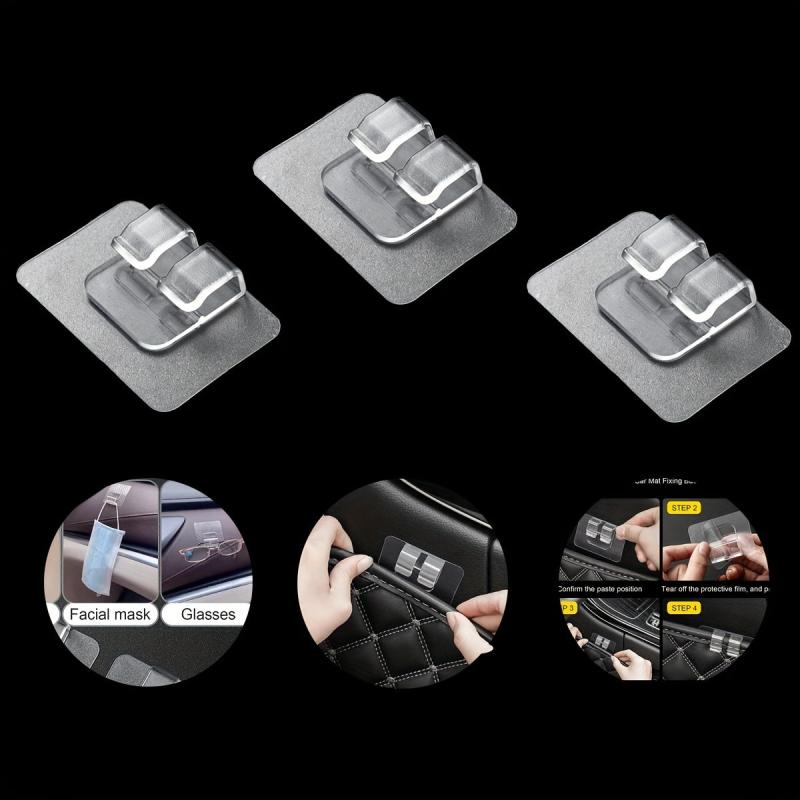 Car Fastener Floor Mat Clip Self Adhesive Carpet Clips Fixing Hooks
