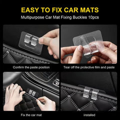 Car Fastener Floor Mat Clip Self Adhesive Carpet Clips Fixing Hooks