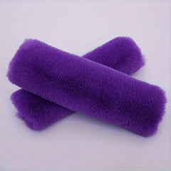 2pcs Soft Artificial Sheepskin Car Seat Belt Pad Shoulder Strap Cover