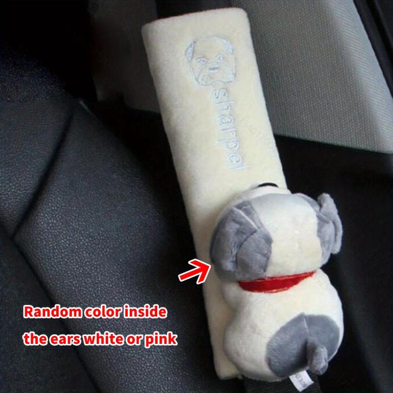 Car Seat Belt Cover Warm Flannel Shoulder Pad Pink