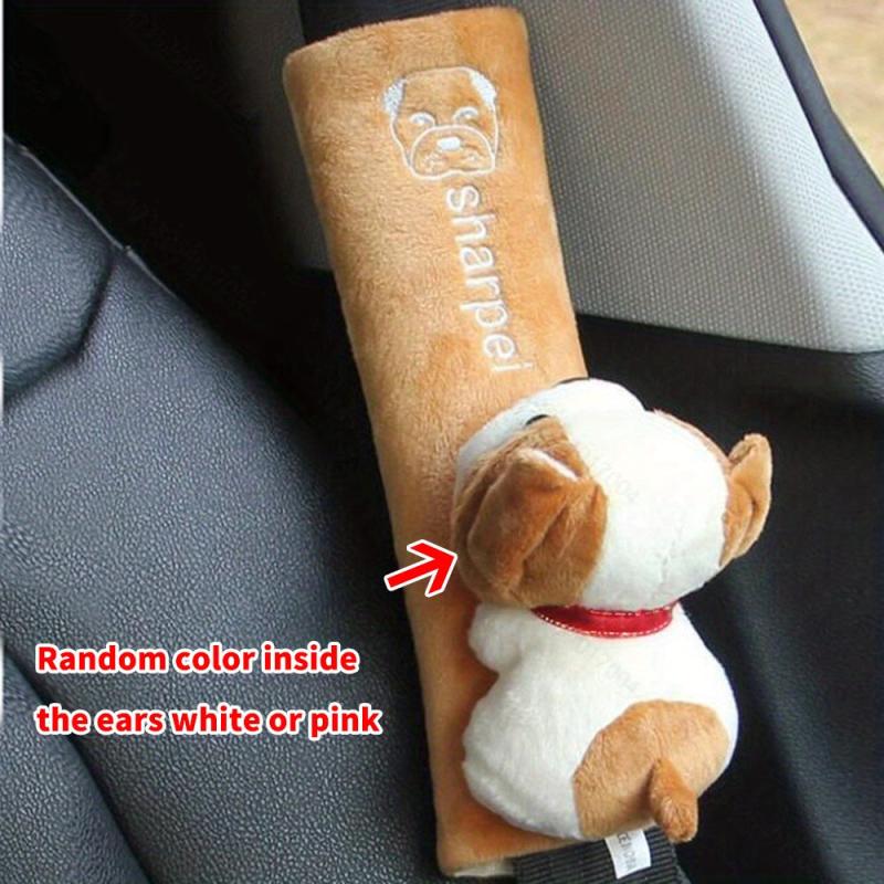 Car Seat Belt Cover Warm Flannel Shoulder Pad Pink